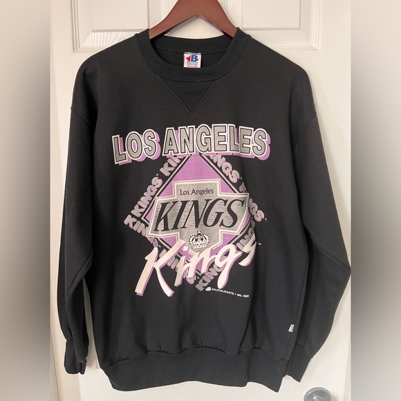 VTG Bulletin Athletic 1992 Los Angeles Kings NHL Hockey Crewneck Sweater - Picture 1 of 7
